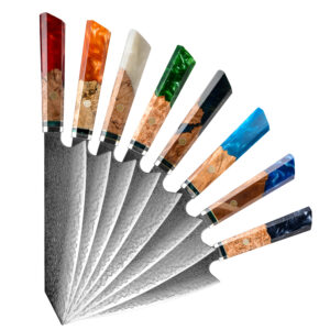 Couteau à trancher Grandsharp – 67 couches, acier damassé
