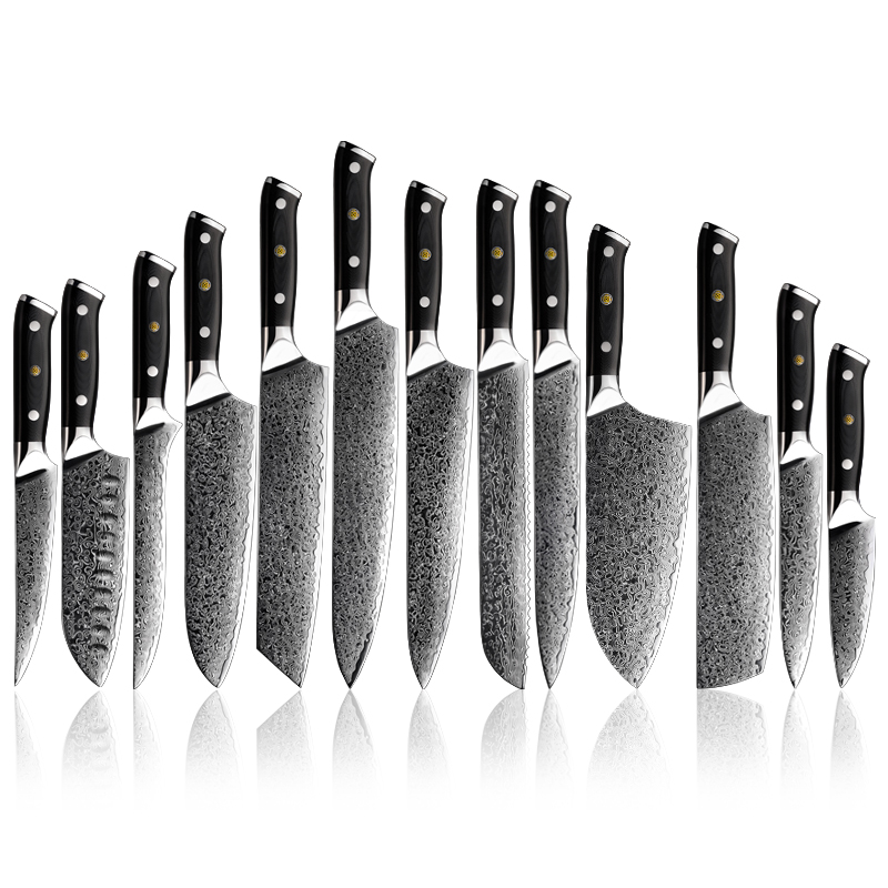 Ensemble de couteaux Grandsharp – 67 couches, acier damassé, 10CR15MOV
