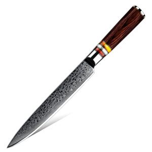Couteau japonais Grandsharp – acier damassé, 10CR15MOV