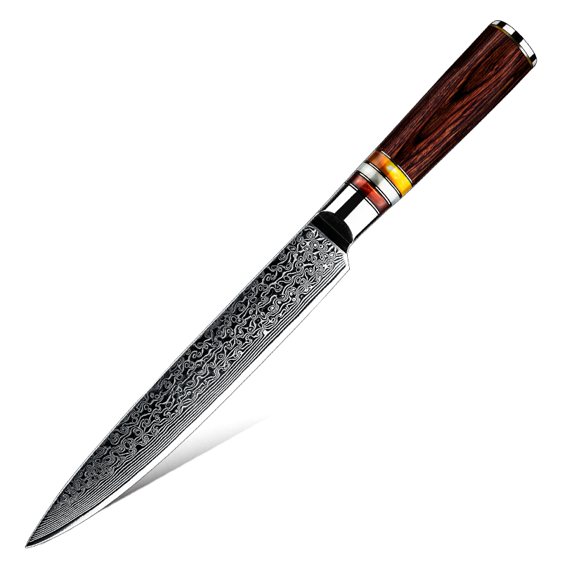 Couteau japonais Grandsharp – acier damassé, 10CR15MOV