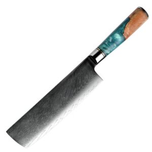 Couteau Nakiri Grandsharp – 6,7 pouces, acier damassé