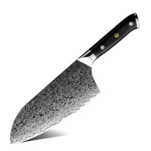 Couteau de boucher Grandsharp – 7 pouces, acier damassé, 10CR15MOV