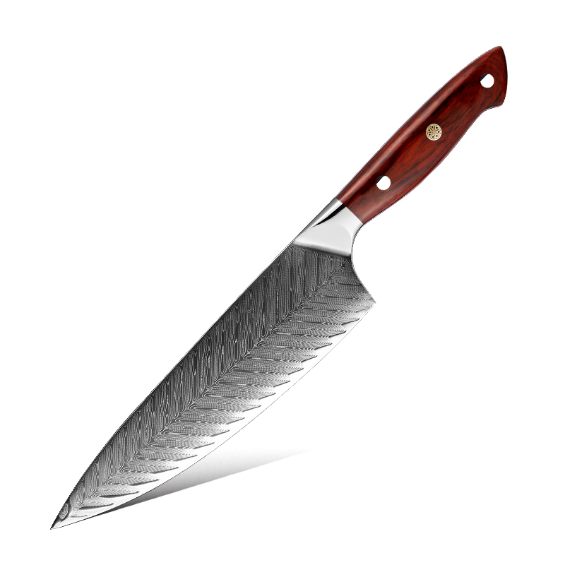 Couteau de cuisine Grandsharp – 7,5 pouces, 67 couches, acier damassé, AUS10