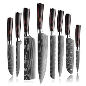 Ensemble de couteaux Grandsharp – 8 pièces, acier inoxydable