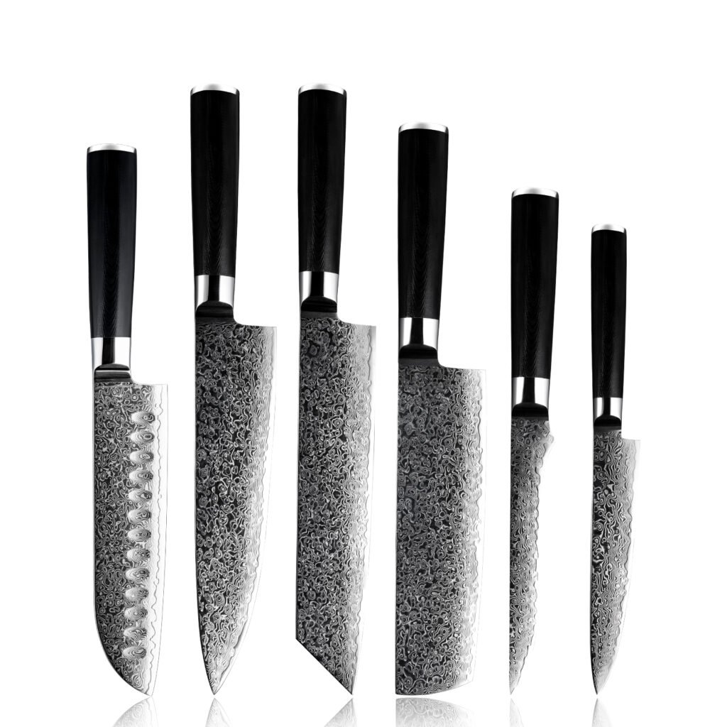 Ensemble de couteaux Grandsharp – 67 couches, acier damassé
