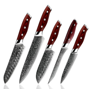 Couteau de boucher Grandsharp – 8 pouces, 67 couches, acier damassé