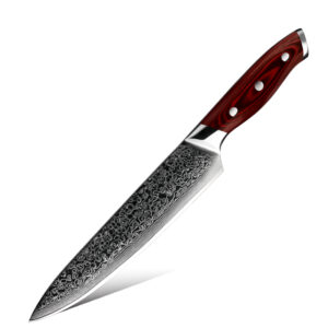 Couteau de boucher Grandsharp – 8 pouces, 67 couches, acier damassé