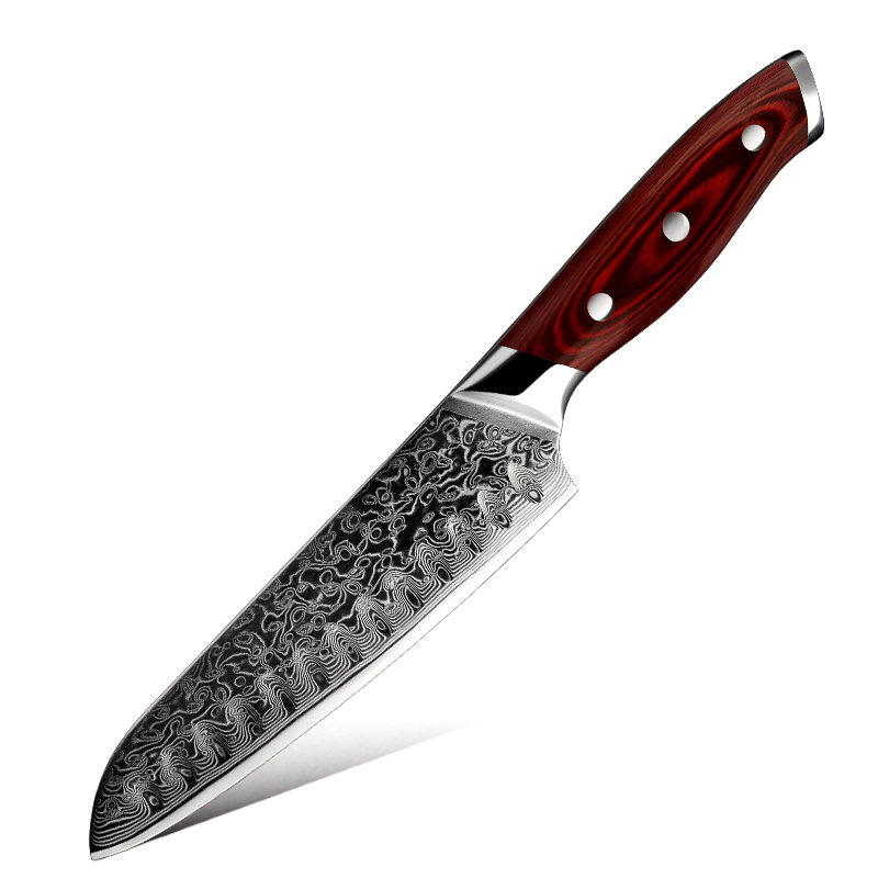 Couteau de boucher Grandsharp – 6,5 pouces, 67 couches, acier damassé, AUS10