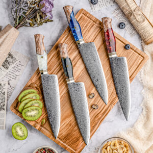 Couteau de chef Grandsharp – 8 pouces, 67 couches, acier damassé, 10CR15MOV
