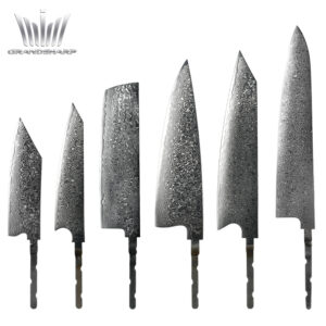 Couteau de chef Grandsharp – acier damassé, 10CR15MOV
