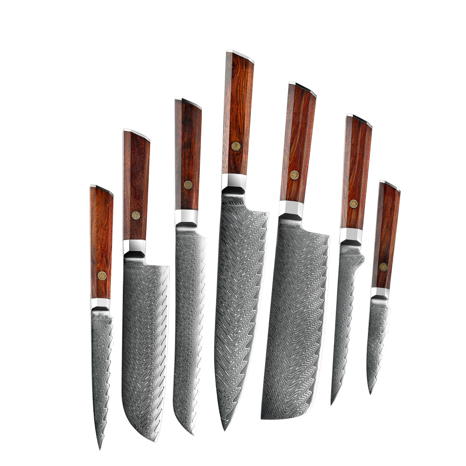 Ensemble de couteaux Grandsharp – 67 couches, acier damassé