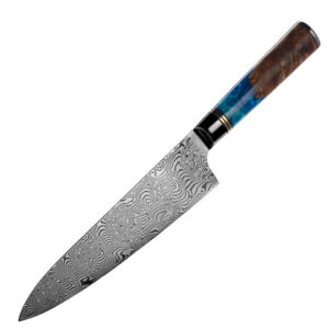 Couteau de boucher Grandsharp – 7,5 pouces, 110 couches, acier damassé
