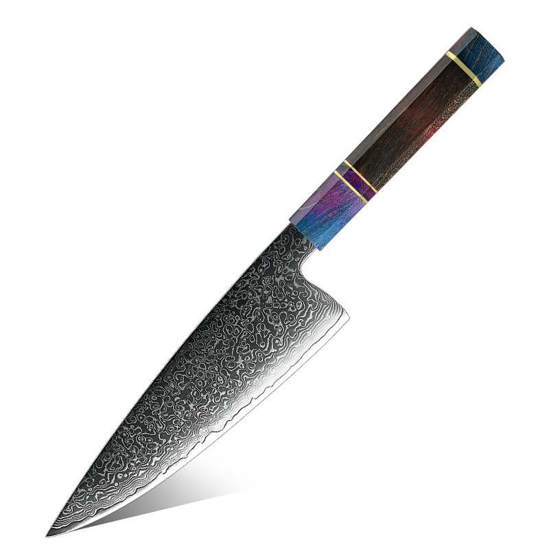 Couteau de chef Grandsharp – 67 couches, acier damassé