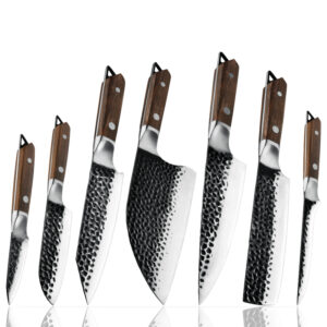 Ensemble de couteaux Grandsharp – 7 pièces, acier carbone
