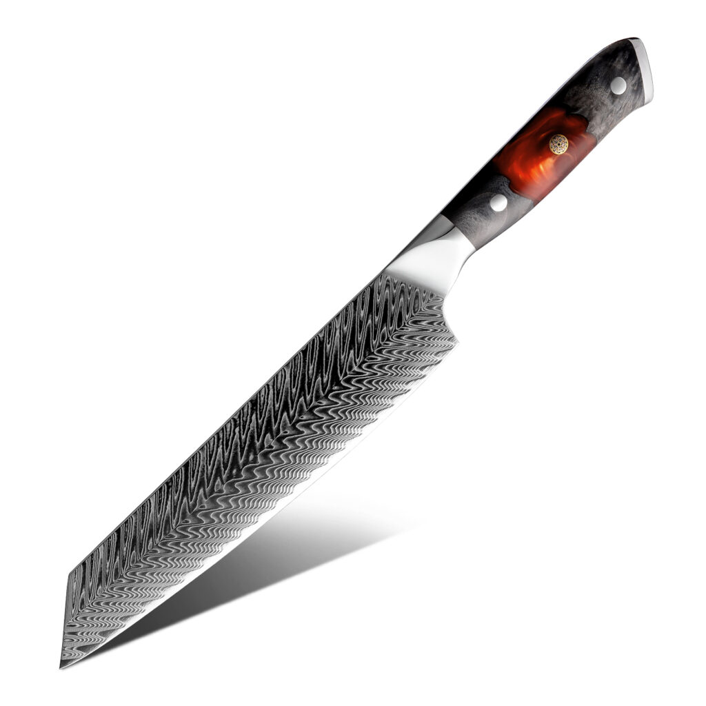 Couteau Kiritsuke Grandsharp – 8,3 pouces, acier damassé, AUS10