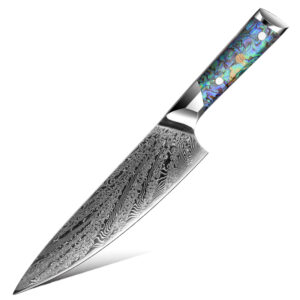 Ensemble de couteaux Grandsharp – 67 couches, acier damassé, AUS10