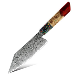 Couteau Kiritsuke Grandsharp – 5,5 pouces, 67 couches, acier damassé