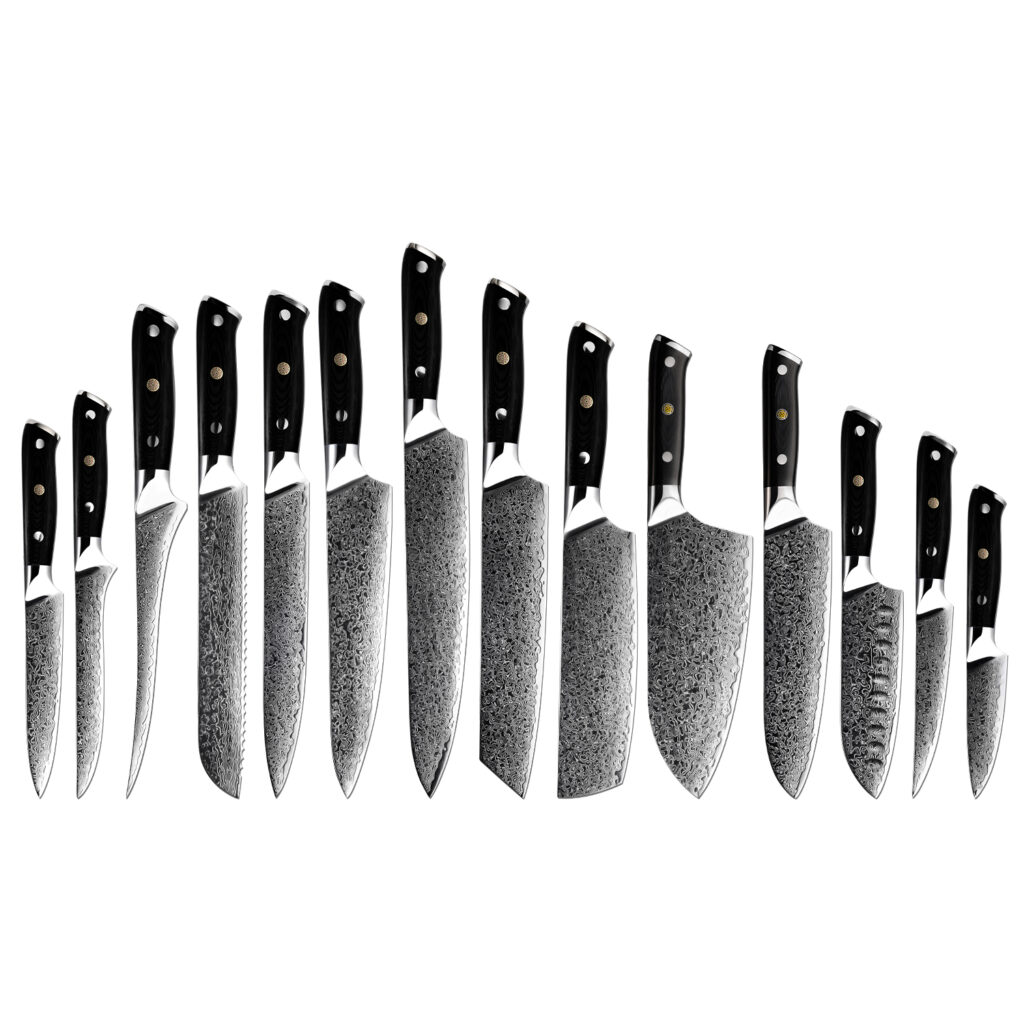 Ensemble de couteaux Grandsharp – 67 couches, acier damassé, 10CR15MOV