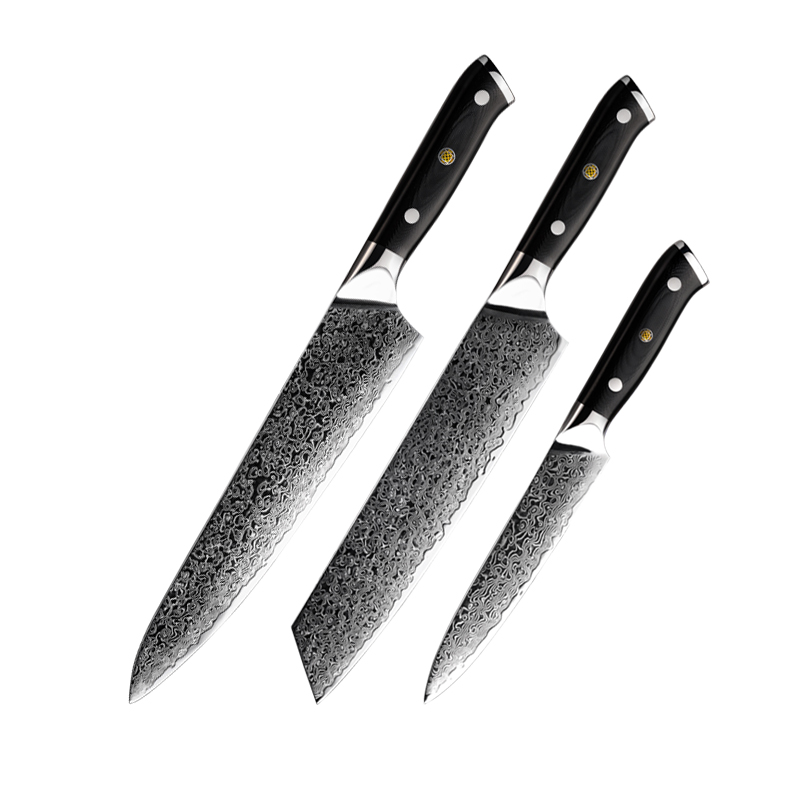 Ensemble de couteaux Grandsharp – 67 couches, acier damassé, 10CR15MOV
