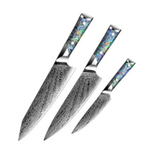 Ensemble de couteaux Grandsharp – 67 couches, acier damassé, AUS10