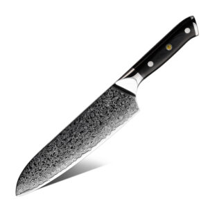 Couteau Santoku Grandsharp – 67 couches, acier damassé, 10CR15MOV