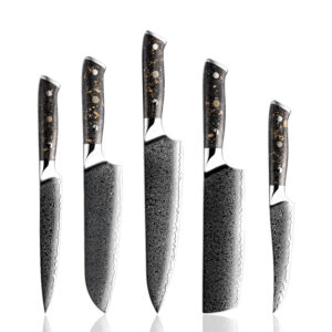 Ensemble de couteaux Grandsharp – acier damassé, 10CR15MOV