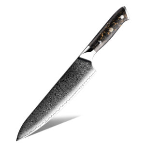 Couteau de chef Grandsharp – acier damassé, 10CR15MOV