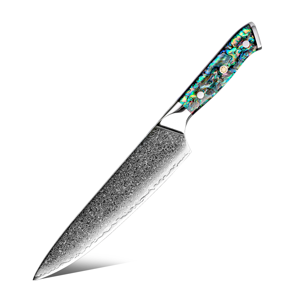 Couteau de chef Grandsharp – 67 couches, acier damassé, 10CR15MOV