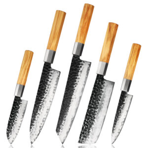 Ensemble de couteaux Grandsharp – 5 pièces, acier inoxydable, AUS10