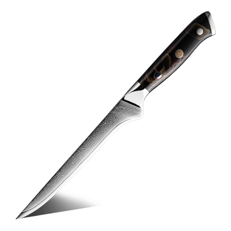Couteau à fileter Grandsharp – 67 couches, acier damassé
