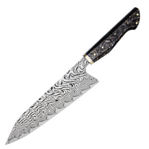 Couteau de chef Grandsharp – 8,2 pouces, 67 couches, acier damassé, AUS-10