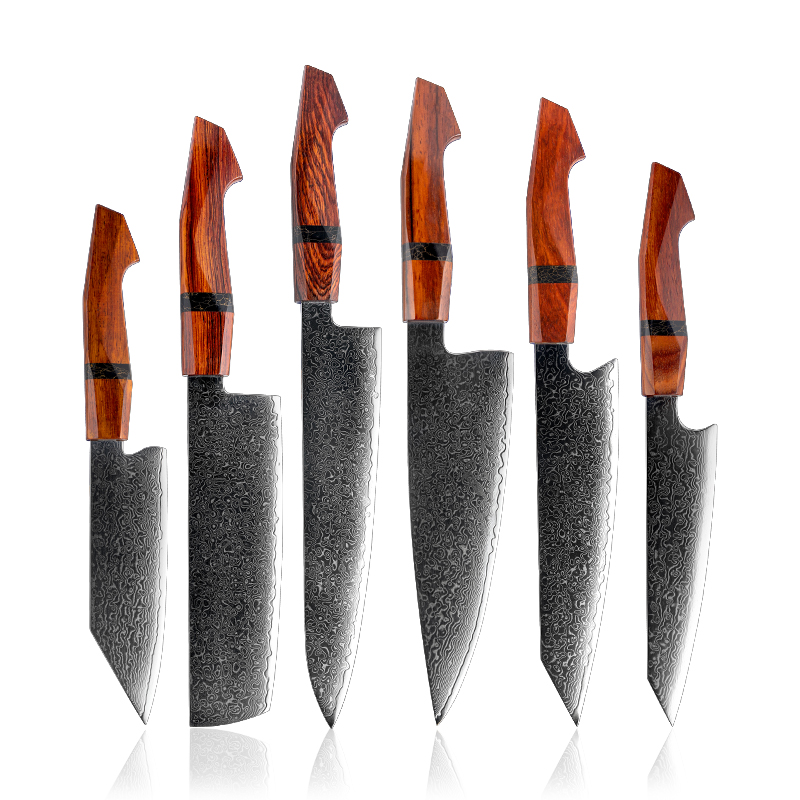 Ensemble de couteaux Grandsharp – 67 couches, acier damassé, 10CR15MOV