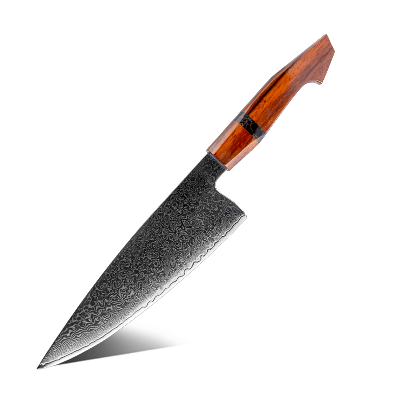 Couteau de chef Grandsharp – 8 pouces, acier damassé
