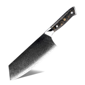 Couperet Grandsharp – 7,5 pouces, acier damassé, 10CR15MOV
