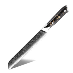 Couteau à pain Grandsharp – 67 couches, acier damassé