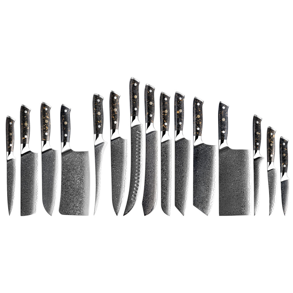 Ensemble de couteaux Grandsharp – 67 couches, acier damassé