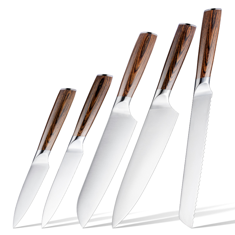 Ensemble de couteaux Grandsharp – 5 pièces, acier inoxydable