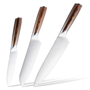 Ensemble de couteaux Grandsharp – 3 pièces, acier inoxydable