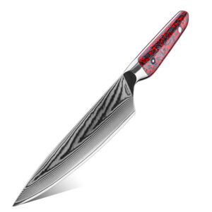 Couteau de chef Grandsharp – 8 pouces, 67 couches, acier damassé, AUS10