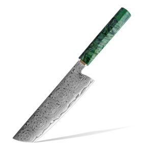 Couteau Nakiri Grandsharp – 7 pouces, acier damassé