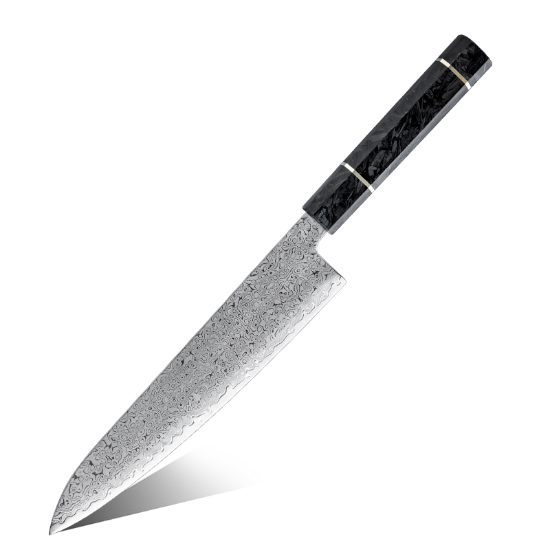 Couteau de chef Grandsharp – 67 couches, acier damassé