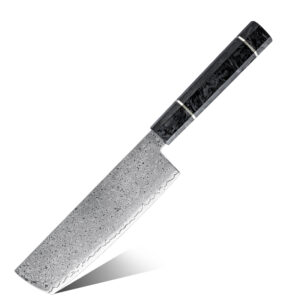 Couteau Nakiri Grandsharp – 67 couches, acier damassé