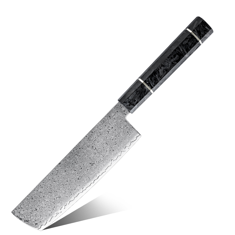 Couteau Nakiri Grandsharp – 67 couches, acier damassé