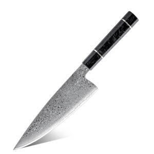 Couteau de chef Grandsharp – 67 couches, acier damassé