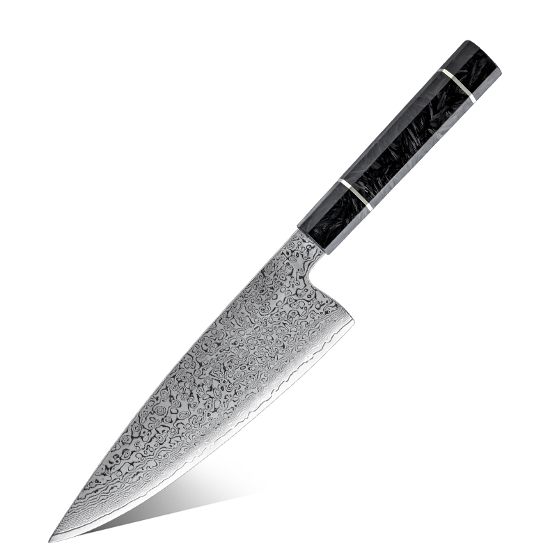 Couteau de chef Grandsharp – 67 couches, acier damassé