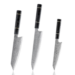 Ensemble de couteaux Grandsharp – 3 pièces, acier damassé