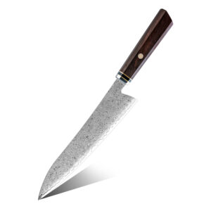 Couteau de chef Grandsharp – 67 couches, acier damassé