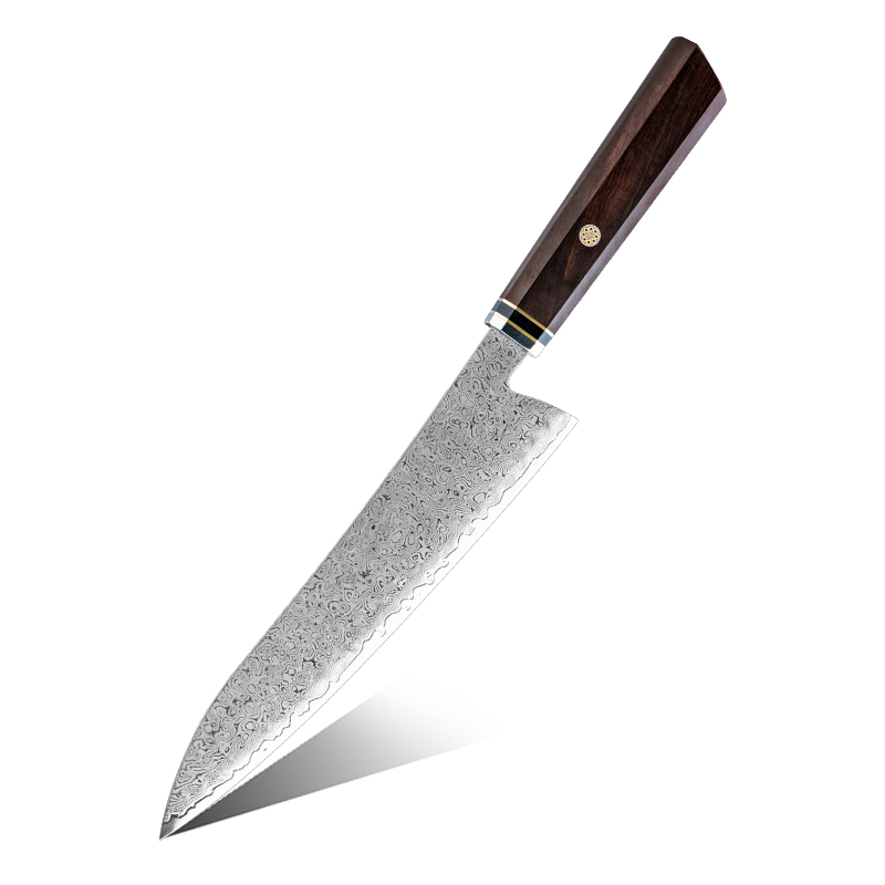 Couteau de chef Grandsharp – 67 couches, acier damassé