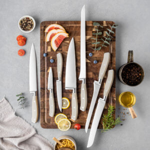 Ensemble de couteaux Grandsharp – 7 pièces, acier inoxydable
