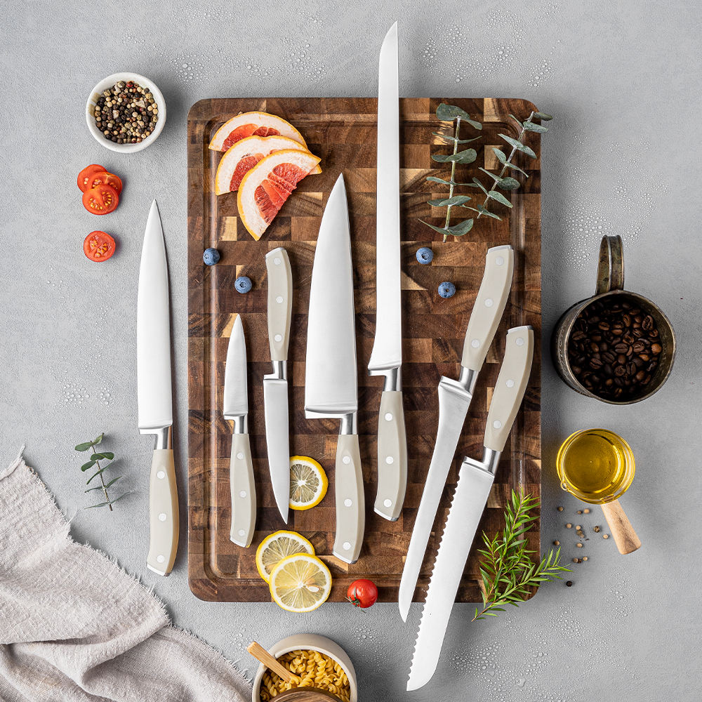 Ensemble de couteaux Grandsharp – 7 pièces, acier inoxydable